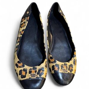 Coach Animal Print Leather Flats